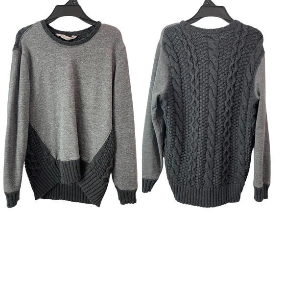 Athleta Madera Merino Wool Blend Chunky Knit Sweater  Gray Sz Xxs - Picture 1 of 14